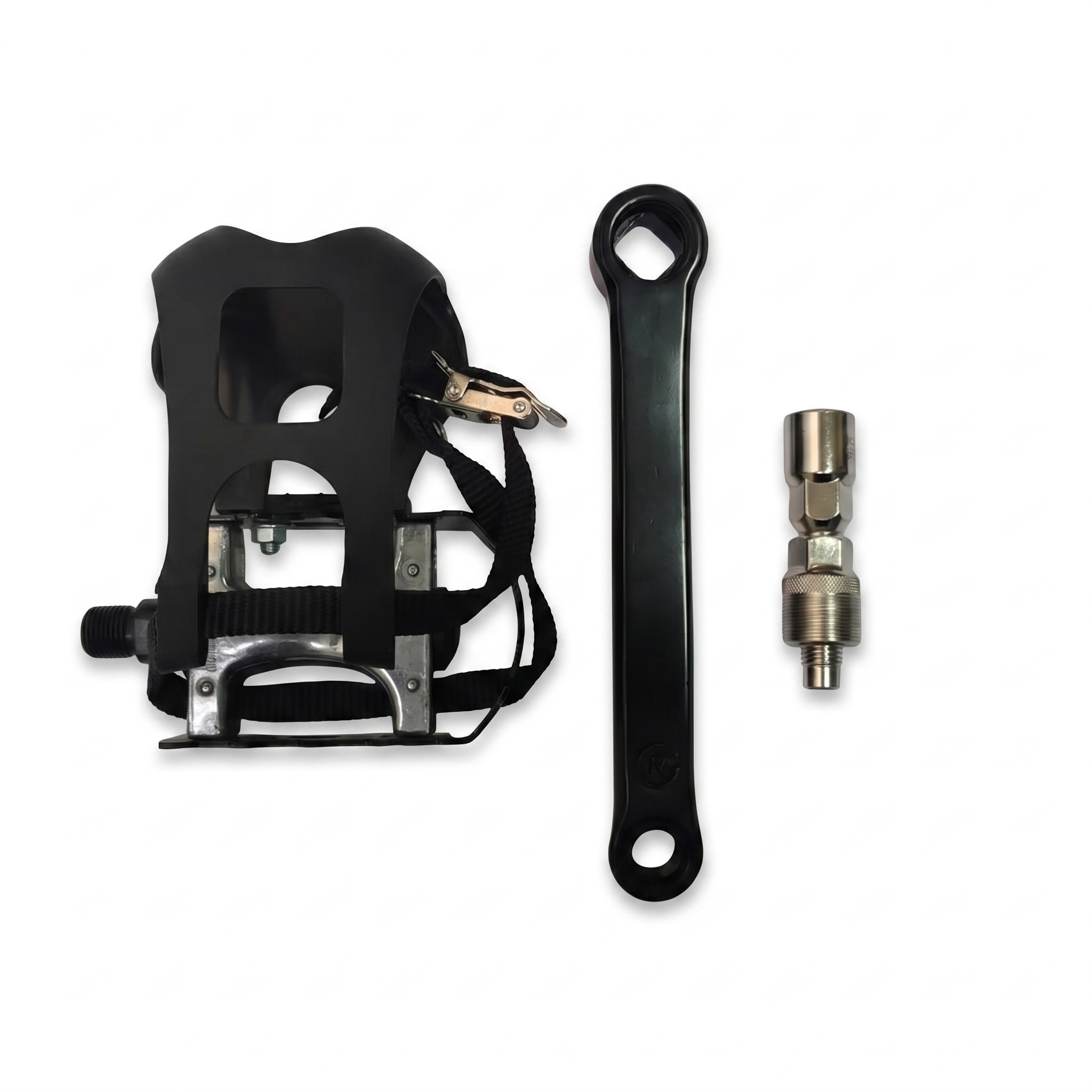Wenoker Heimtrainer rechtes Pedal und Kurbel