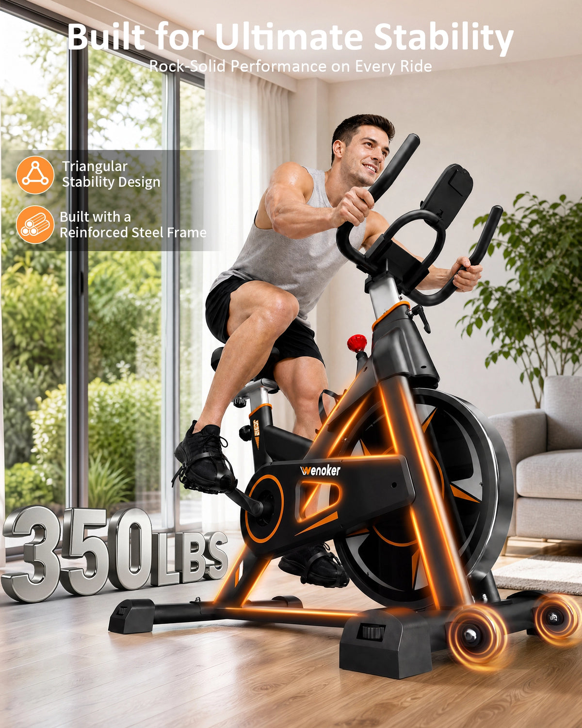 Wenoker Magnetic Exercise Bike S30 (JC312) orange