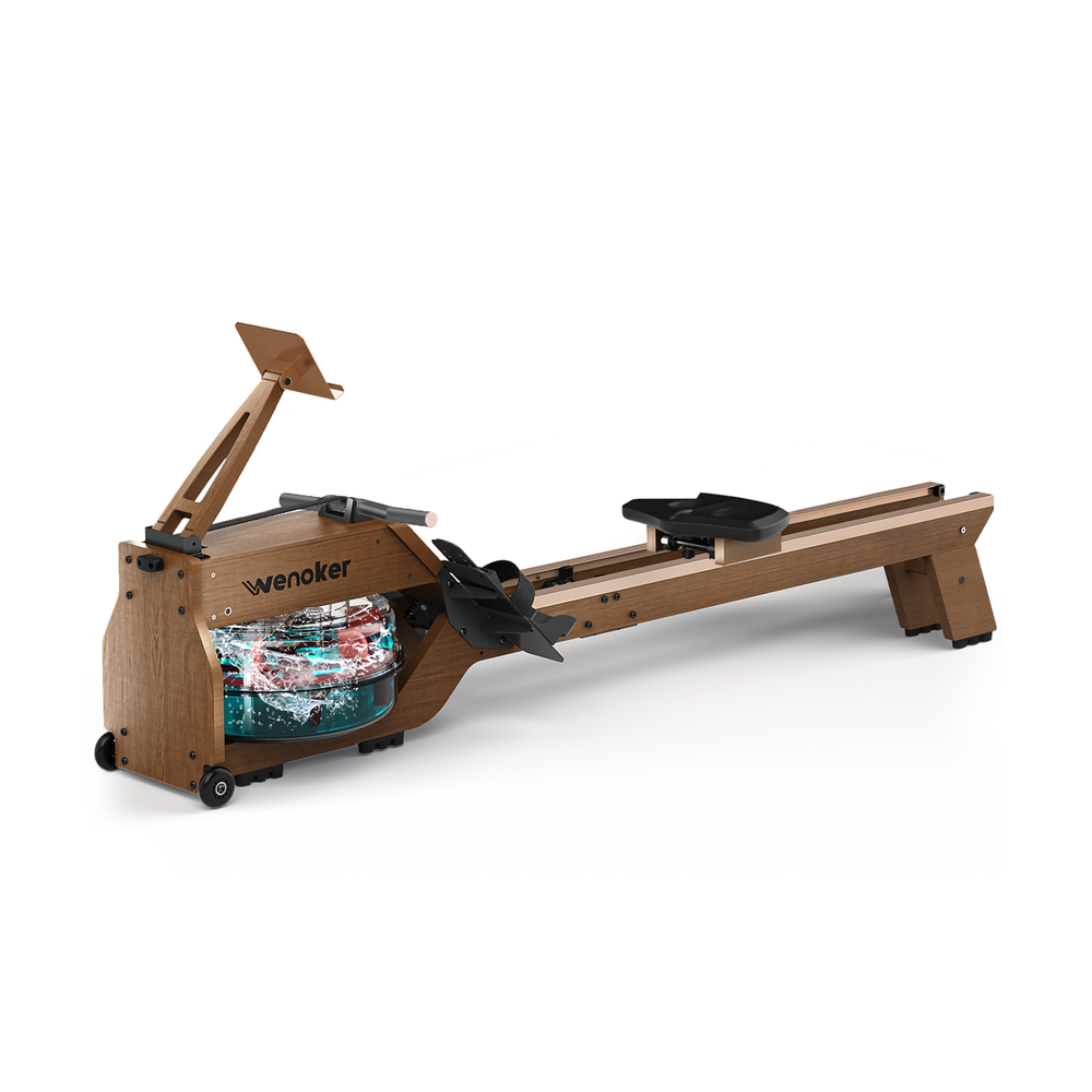 Wenoker RW211-51 Holz-Rudergerät mit Wasser- & 32-Stufen-Magnetwiderstand