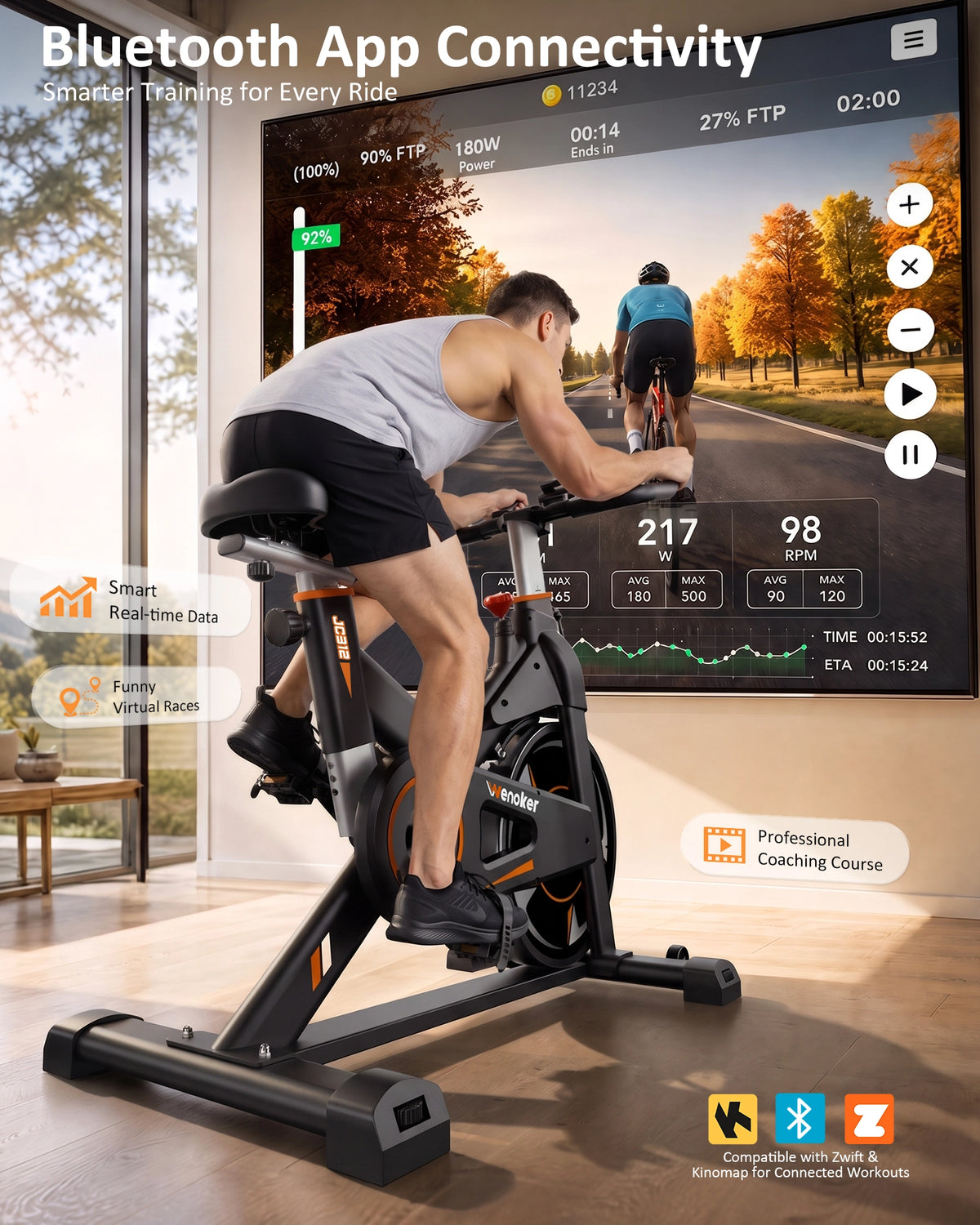 Wenoker Magnetic Exercise Bike S30 (JC312) orange