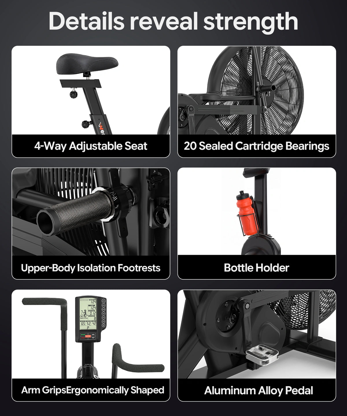 Wenoker Air Resistance Exercise Bike A30 (K22648)