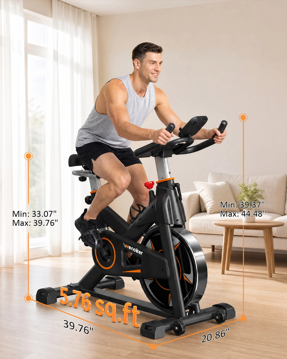 Wenoker Magnetic Exercise Bike S30 (JC312) orange