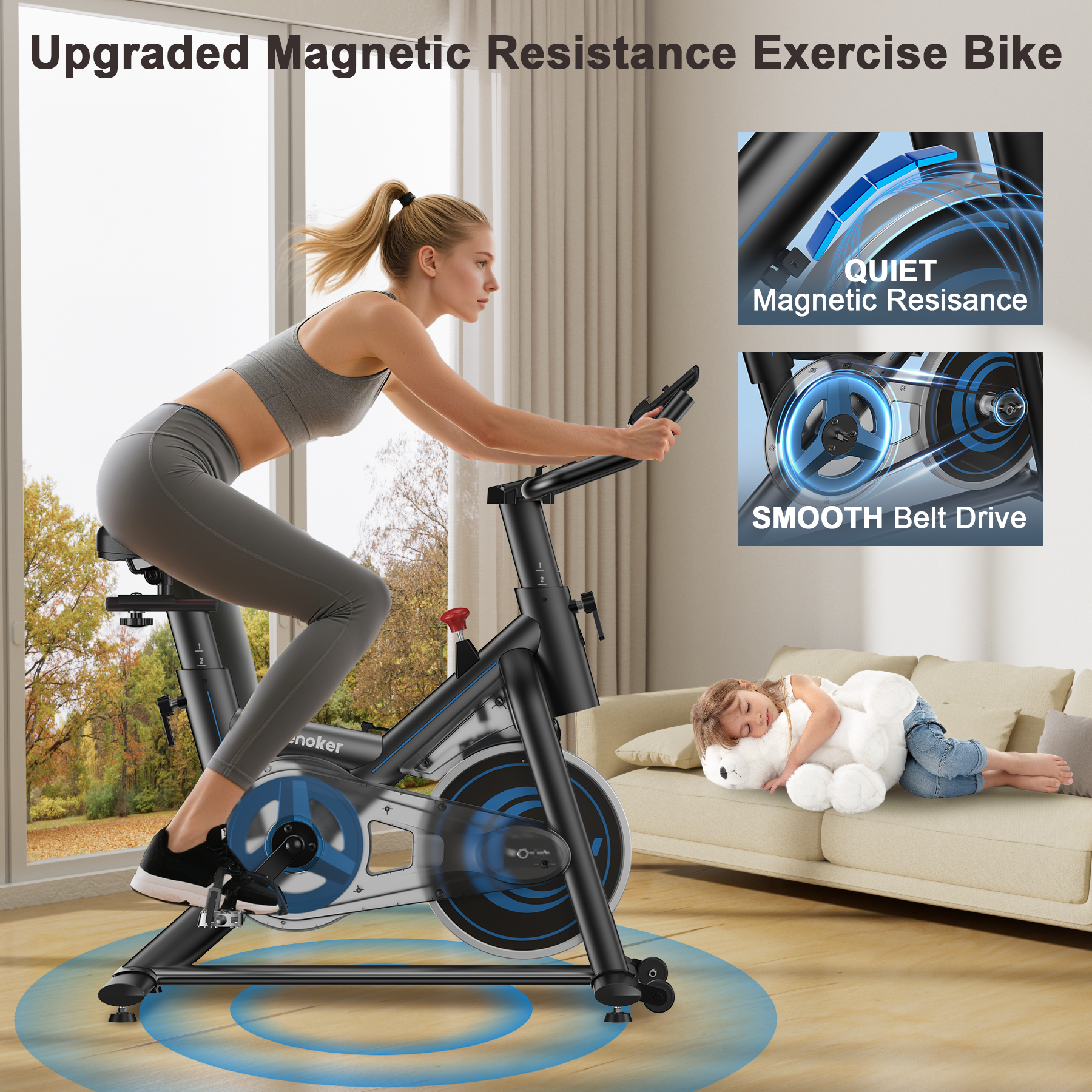 Wenoker Magnetic EWenoker Magnetic Exercise Bike for Home Gym
