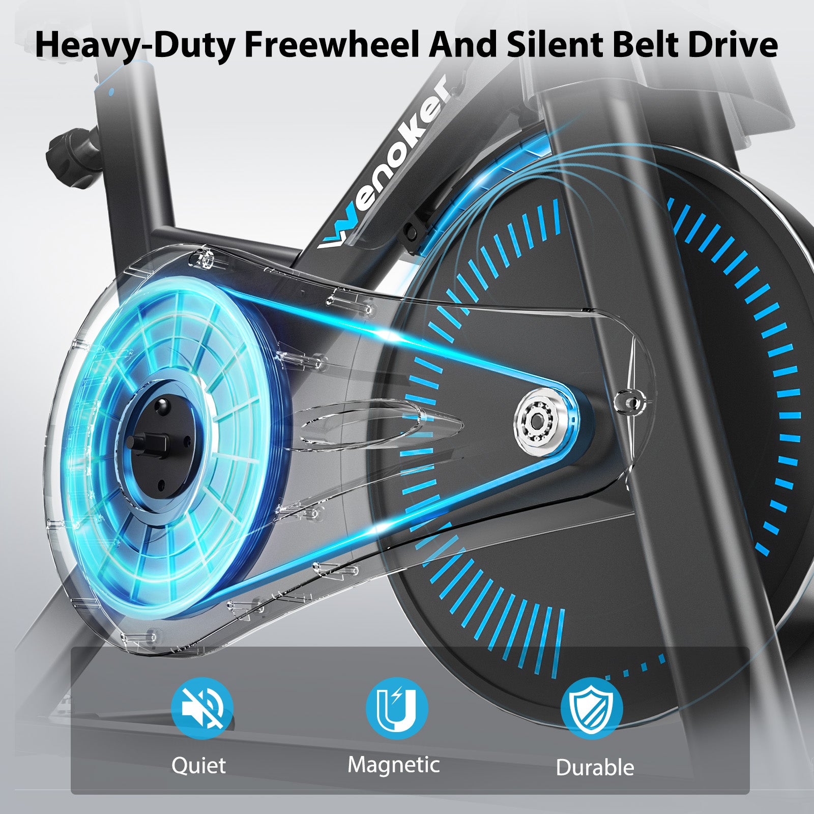 Wenoker Magnetic Exercise Bike JC302 (Blue)