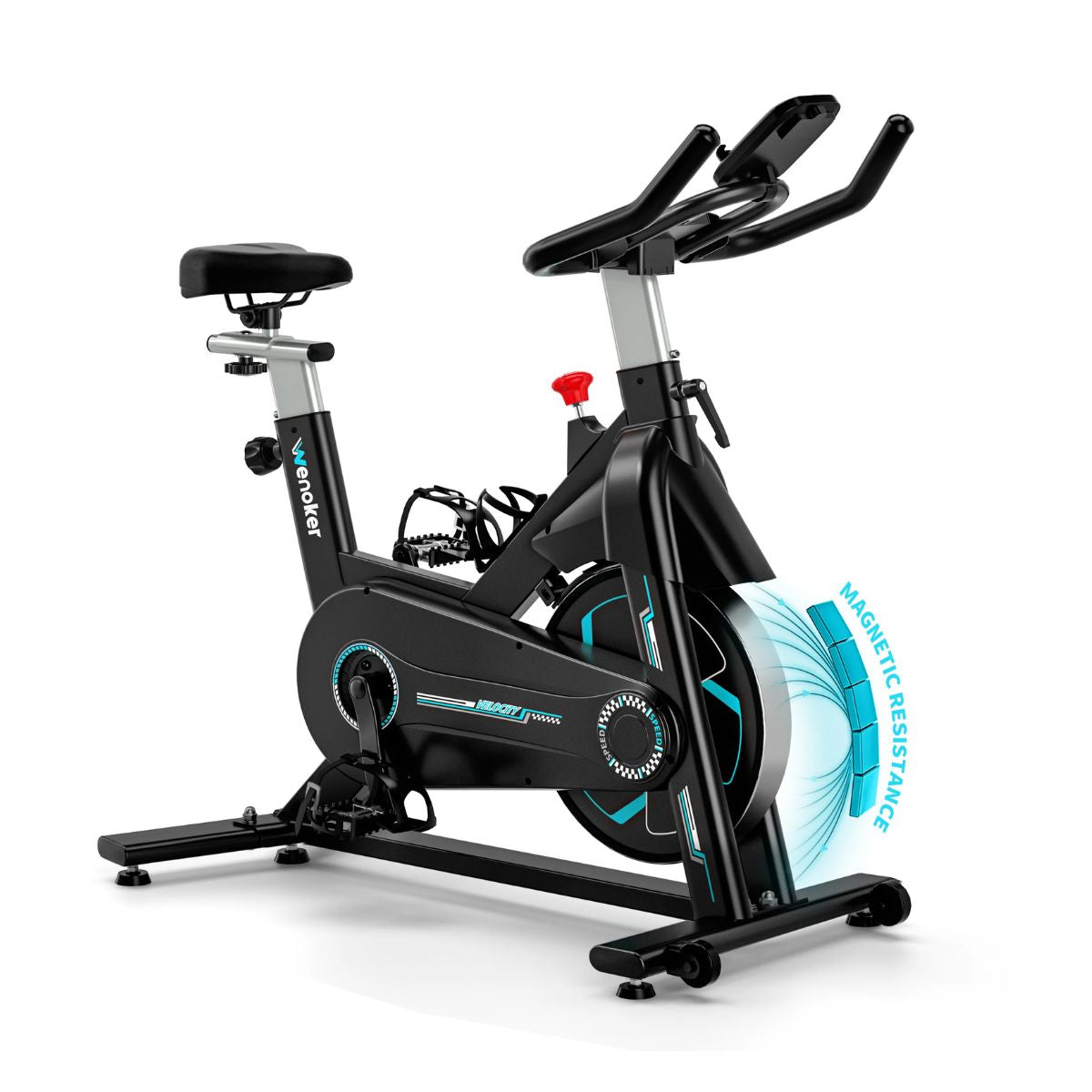 Magnetic Exercise Bike for Home | Wenoker JC306 (Red)