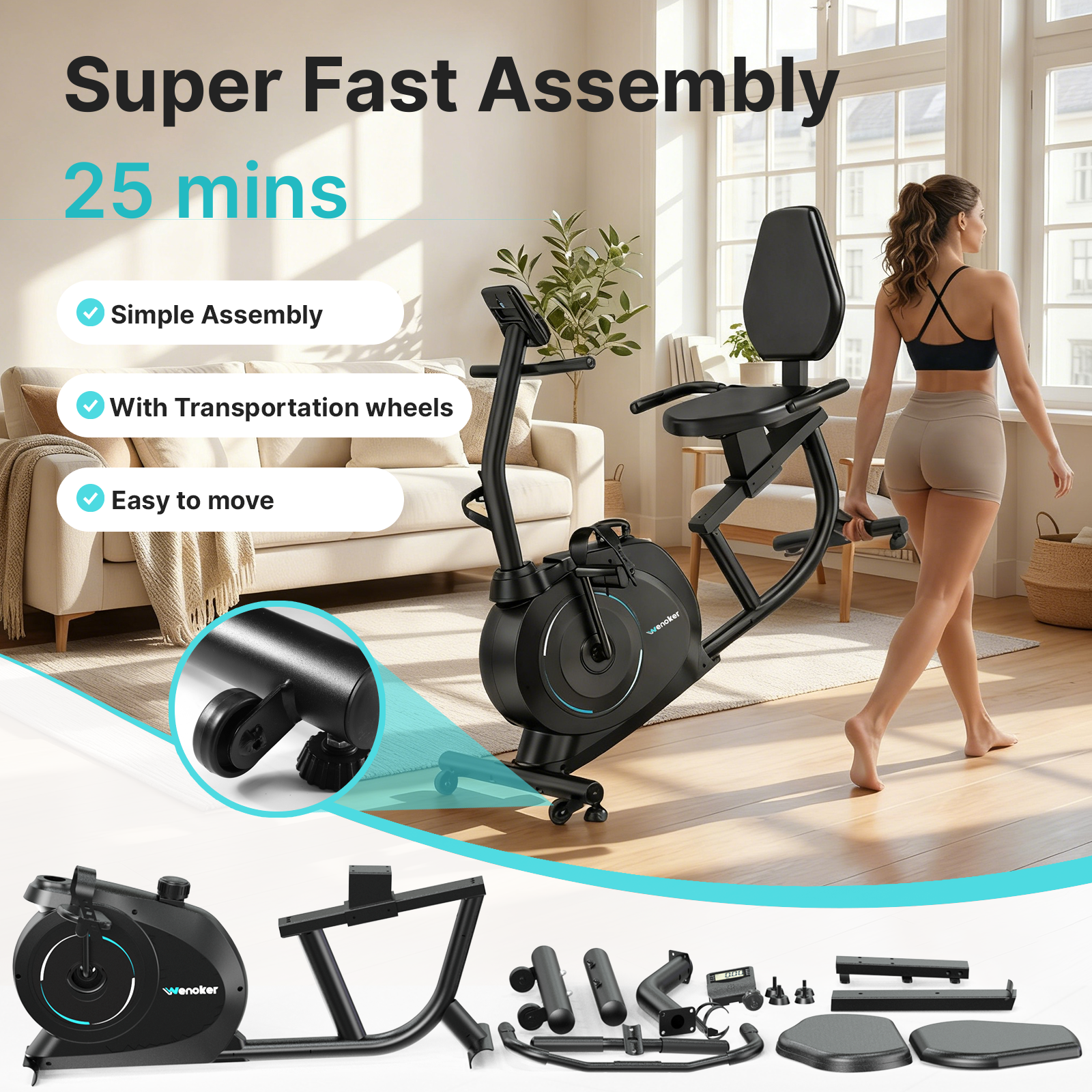 Wenoker Recumbent Exercise Bike JC503