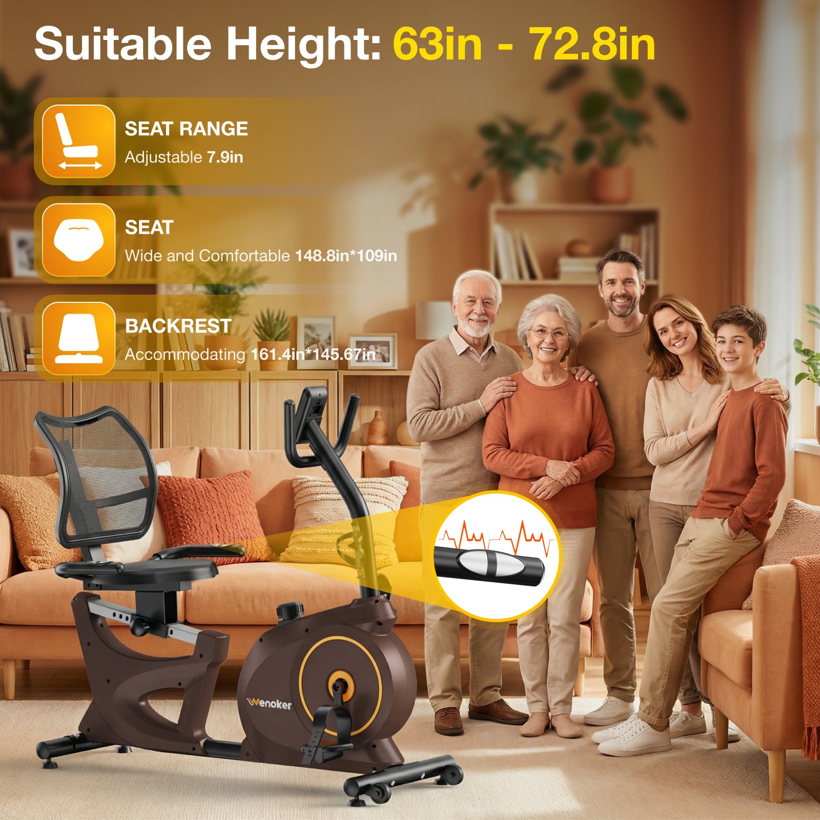 Wenoker Recumbent Exercise Bike JC505