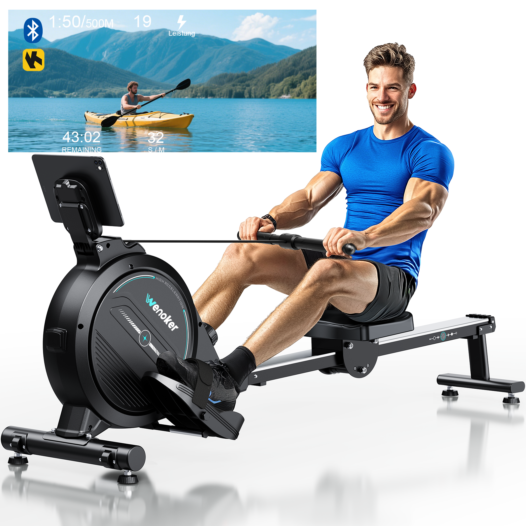 Wenoker Magnetic Rowing Machine H300 (Blue)