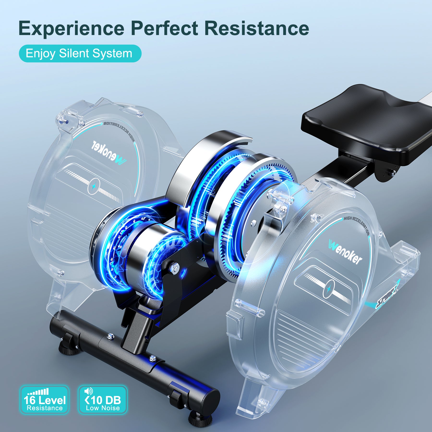 Wenoker Magnetic Rowing Machine H300 (Blue)