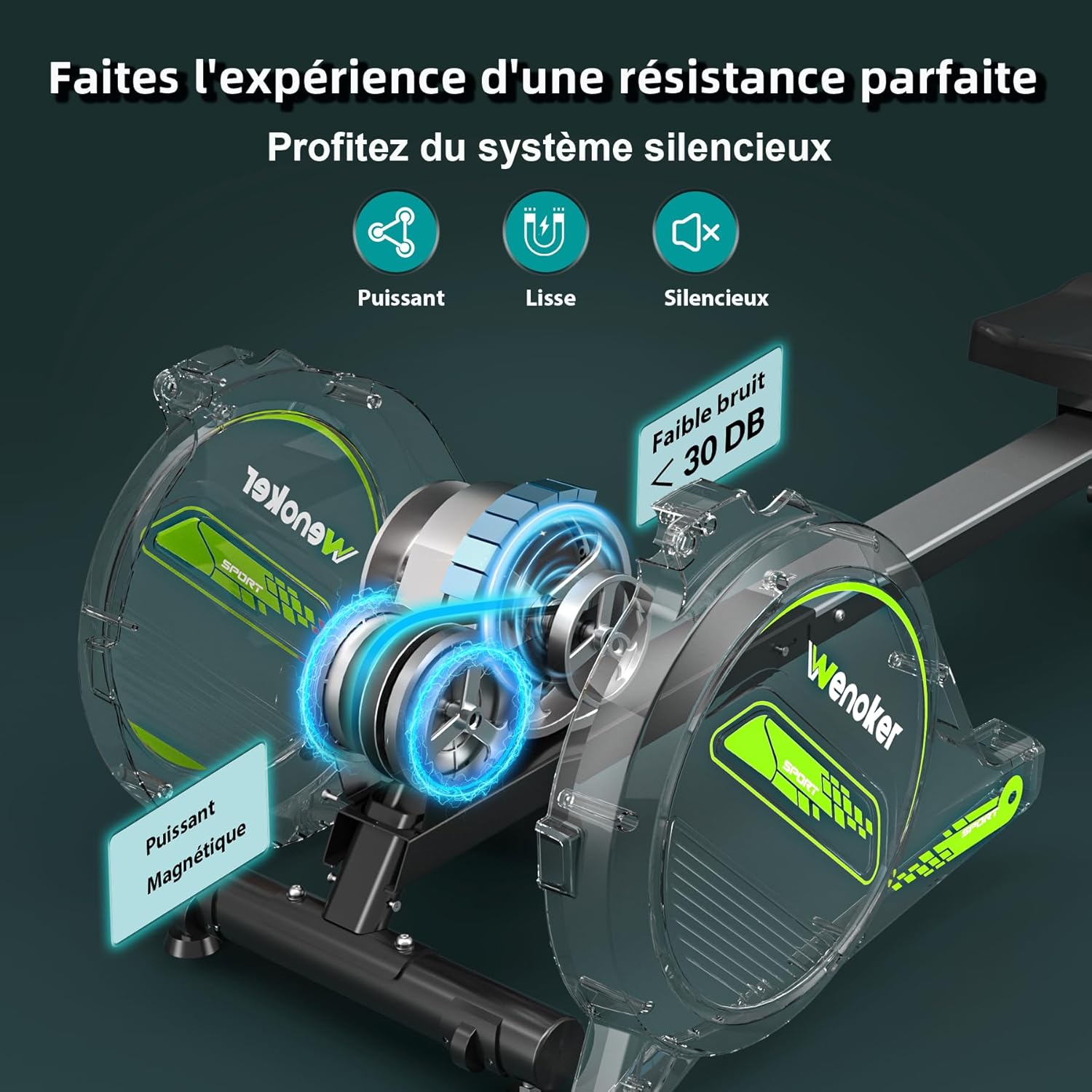 Wenoker Magnetic Rowing Machine H300 (Red)