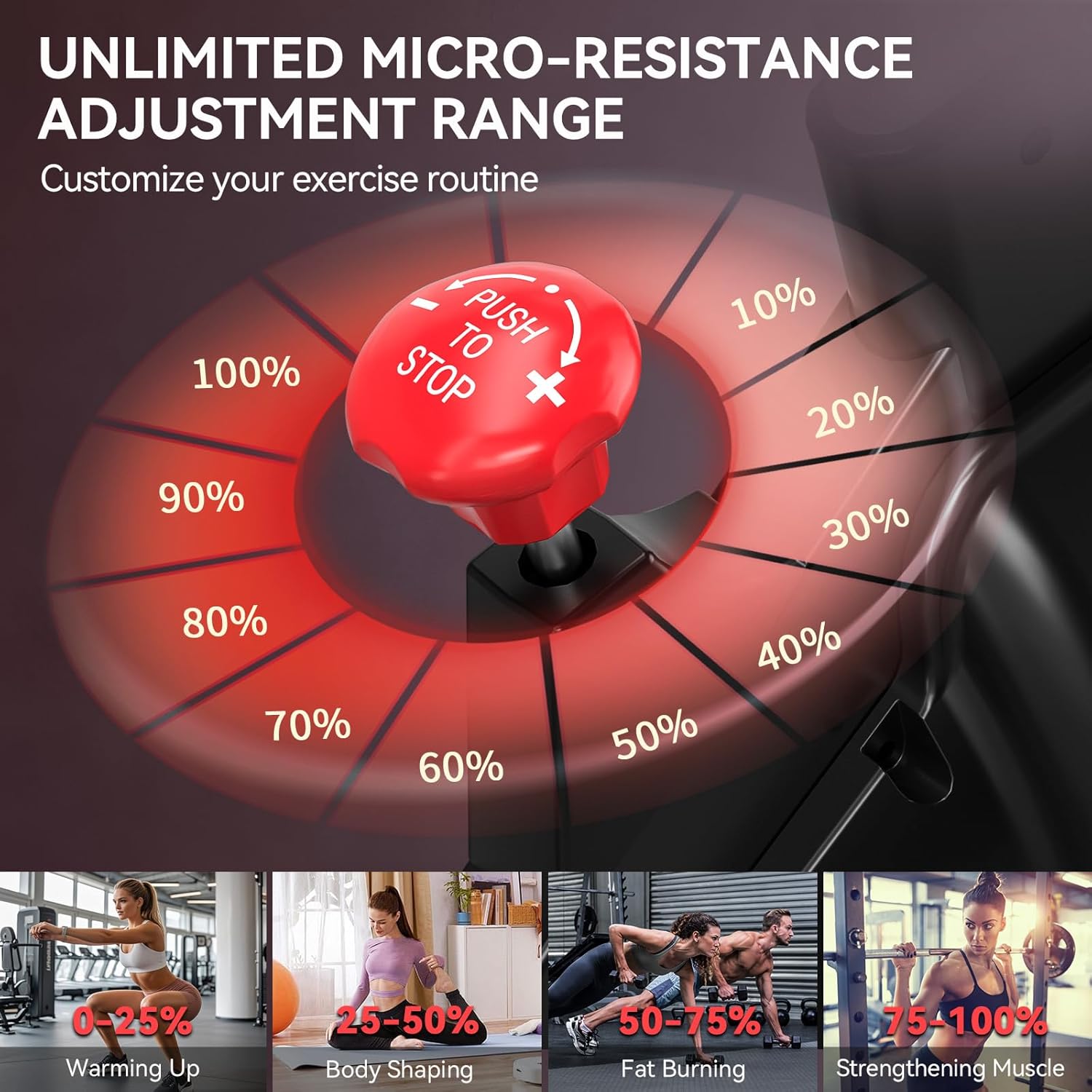 Wenoker Magnetic Exercise Bike JC306 (Red)