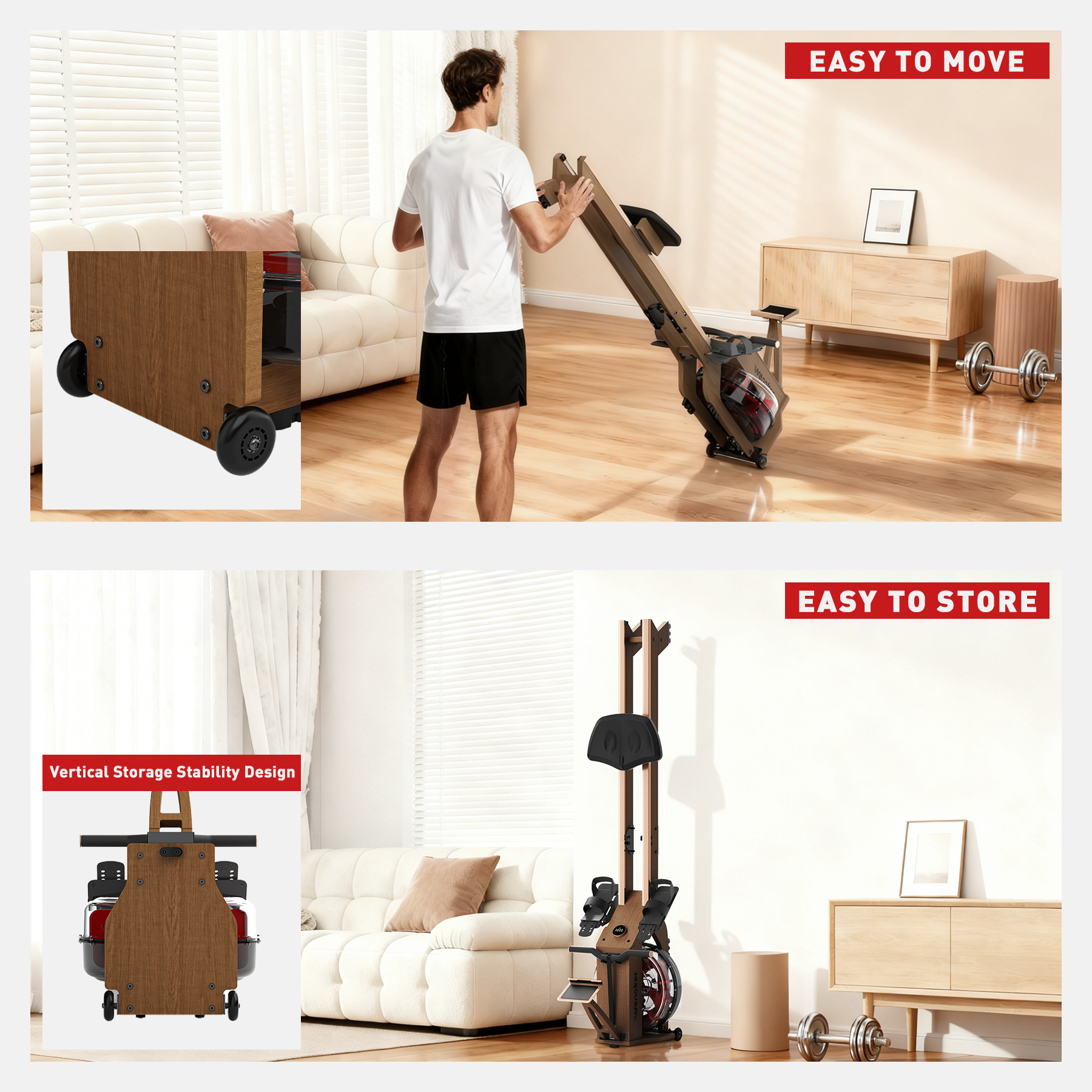 Wenoker Water Resistance Rowing Machine RW211-50