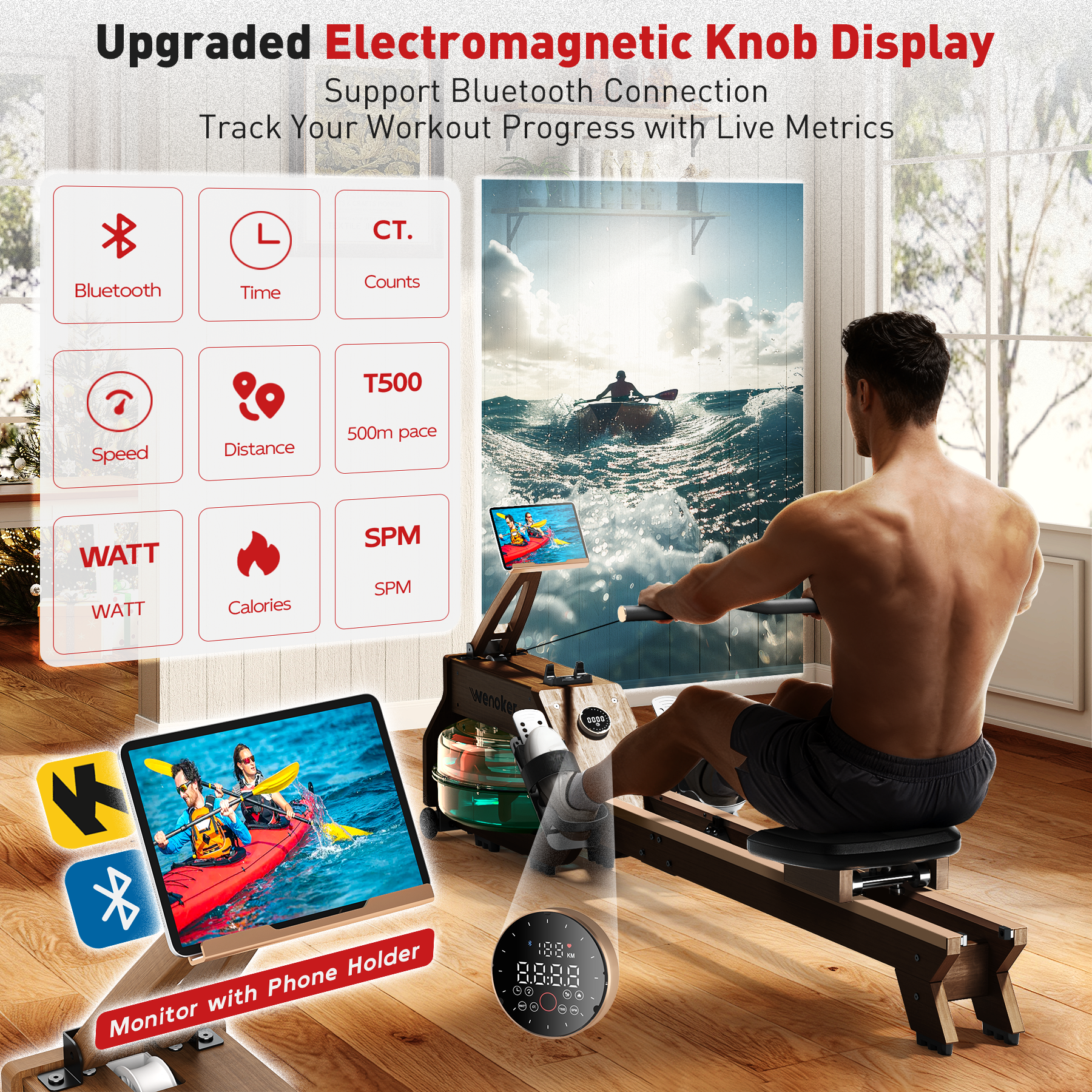 Wenoker Water Resistance Rowing Machine RW211-50