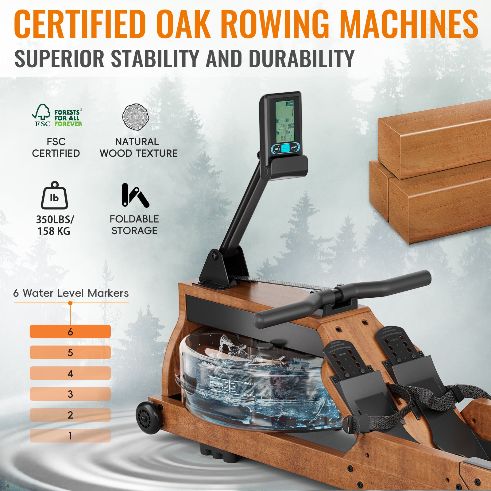 Rameur Wenoker R51 Water Pro 
