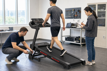 Wenoker team testing home fitness equipment stability