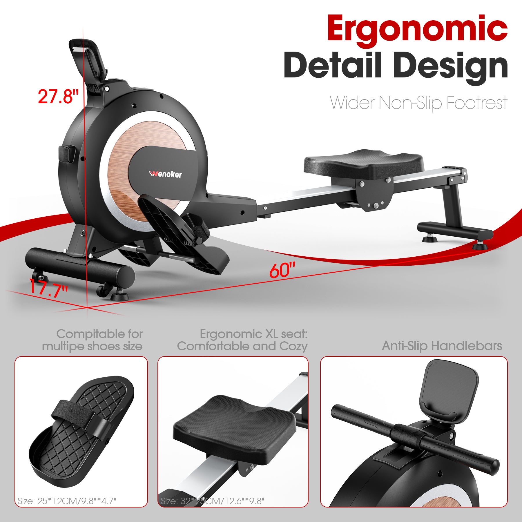 Wenoker Magnetic Rowing Machine H310